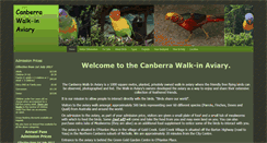 Desktop Screenshot of canberrawalkinaviary.com.au